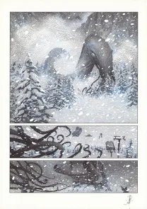 Planche noir et blanc, La Mort vivante, Alberto Varanda