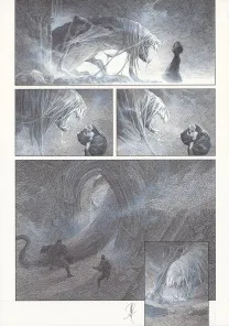 Planche noir et blanc, La Mort vivante, Alberto Varanda