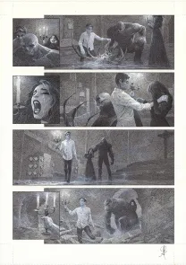 Planche noir et blanc, La Mort vivante, Alberto Varanda