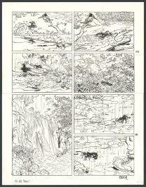Planche noir et blanc, Le Marsupilami, Biba (T.28),  Batem