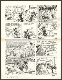 Planche noir et blanc, Le Marsupilami, Mars le noir (T.3),  Batem
