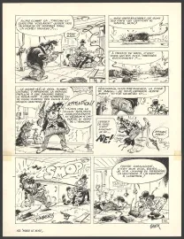 Planche noir et blanc, Le Marsupilami, Mars le noir (T.3),  Batem