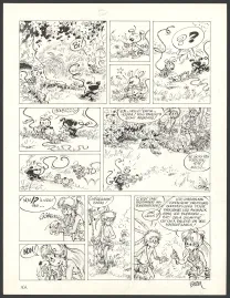 Black and white original page, Le Marsupilami, Fordlandia (T.6),  Batem