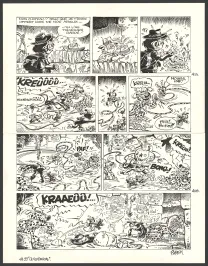 Planche noir et blanc, Le Marsupilami, Quilzèmhoal (T.29),  Batem