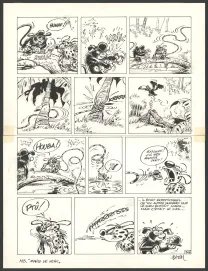 Planche noir et blanc, Le Marsupilami, Mars le noir (T.3),  Batem