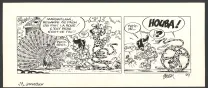Planche noir et blanc, Le Marsupilami,  Batem