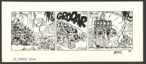 Planche noir et blanc, Le Marsupilami,  Batem