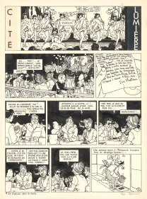 Planche noir et blanc, Ray Banana, Cité lumière (T.2), Ted Benoit