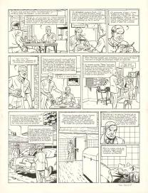 Black and white original page, Blake et Mortimer, L'Étrange Rendez-vous (T.15), Ted Benoit