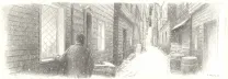Illustration noir et blanc, Les Carnets Lovecraft, Le Festival , Armel Gaulme