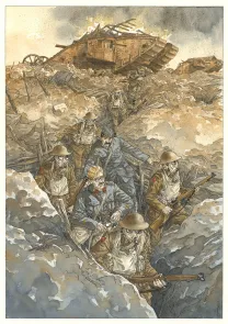 Illustration couleur, Notre Mère la Guerre,  Maël