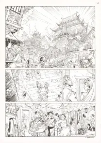 Black and white original page, Ekhö Monde miroir, Un fantôme à Pékin (T.10), Alessandro Barbucci