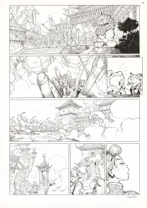 Planche noir et blanc, Ekhö Monde miroir, Un fantôme à Pékin (T.10), Alessandro Barbucci