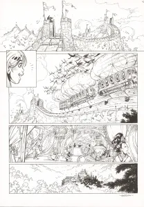 Black and white original page, Ekhö Monde miroir, Un fantôme à Pékin (T.10), Alessandro Barbucci