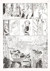 Black and white original page, Ekhö Monde miroir, Un fantôme à Pékin (T.10), Alessandro Barbucci
