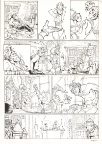 Black and white original page, Ekhö Monde miroir, La Sirène de Manhattan (T.8), Alessandro Barbucci