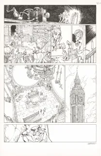 Planche noir et blanc, Ekhö Monde miroir, Swinging London (T.7), Alessandro Barbucci