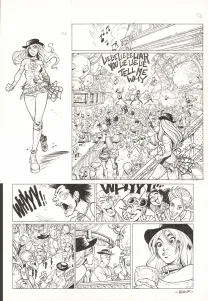 Black and white original page, Ekhö Monde miroir, Swinging London (T.7), Alessandro Barbucci