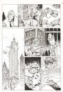 Planche noir et blanc, Ekhö Monde miroir, La Sirène de Manhattan (T.8), Alessandro Barbucci
