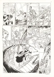 Black and white original page, Ekhö Monde miroir, La Sirène de Manhattan (T.8), Alessandro Barbucci
