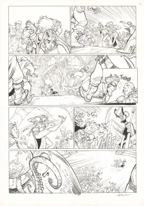 Black and white original page, Ekhö Monde miroir, La Sirène de Manhattan (T.8), Alessandro Barbucci