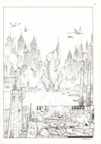 Black and white original page, Ekhö Monde miroir, La Sirène de Manhattan (T.8), Alessandro Barbucci