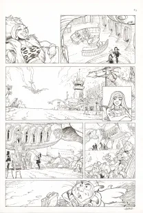Black and white original page, Ekhö Monde miroir, Abidjan-Nairobi Express (T.9), Alessandro Barbucci