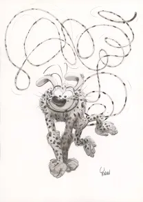 Black and white illustration,  Yoann