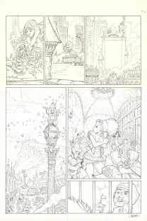 Planche noir et blanc, Ekhö Monde miroir, Barcelona (T.4), Alessandro Barbucci