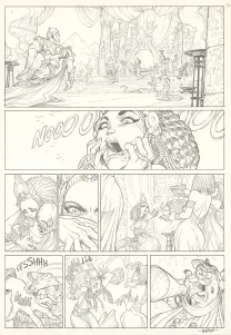 Black and white original page, Ekhö Monde miroir, Hollywood Boulevard (T.3), Alessandro Barbucci