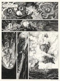 Black and white original page, Le Bestiaire du crépuscule, Daria Schmitt