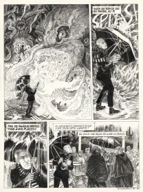 Black and white original page, Le Bestiaire du crépuscule, Daria Schmitt