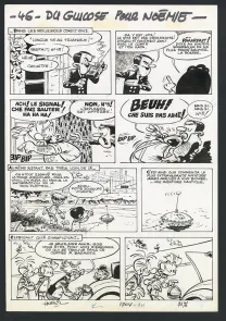 Planche noir et blanc, Spirou et Fantasio, Du Glucose pour Noémie (T.21), Jean-Claude Fournier