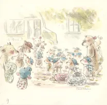 Illustration couleur, Bibi, Bibi et le secret des doudous, Claude K. Dubois
