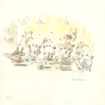 Colored illustration, Bibi, Bibi et le secret des doudous, Claude K. Dubois
