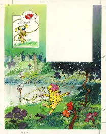 Illustration couleur, Le Marsupilami, Encyclopédie,  Batem