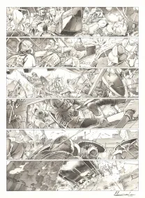 Planche noir et blanc, Chroniques de Roncevaux, La Légende de Roland (T.1), Juan Luis Landa