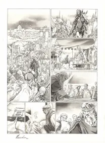 Planche noir et blanc, Chroniques de Roncevaux, La Légende de Roland (T.1), Juan Luis Landa