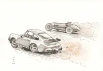 Illustration couleur, Curtiss Hill,  Pau 