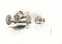 Colored illustration, Curtiss Hill,  Pau 