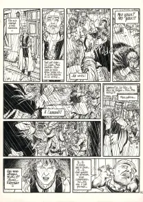 Planche noir et blanc, Les Voleurs d'Empire, Chat qui mord (T.5), Martin Jamar