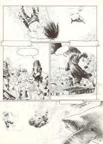 Planche noir et blanc, Barracuda,  Jérémy
