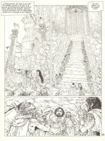 Black and white original page, Complainte des Landes Perdues, Sill Valt (T.8), Philippe Delaby