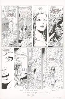Planche noir et blanc, Croisade, Les becs de feu (T.4), Philippe Xavier