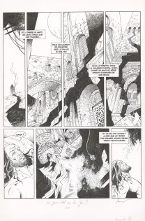 Black and white original page, Croisade, Le maître des machines (T.3), Philippe Xavier