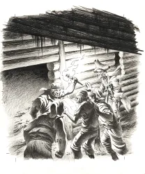 Illustration noir et blanc, L'Île au trésor,  Riff Reb's