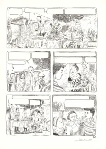 Planche noir et blanc, Aya de Yopougon, Volume 5 (T.5), Clément Oubrerie