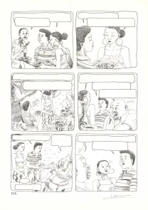 Black and white original page, Aya de Yopougon, Volume 5 (T.5), Clément Oubrerie