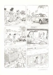 Planche noir et blanc, Aya de Yopougon, Volume 7 (T.7), Clément Oubrerie