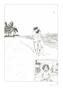 Black and white original page, Aya de Yopougon, Clément Oubrerie